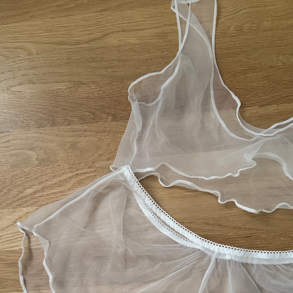 Privacy Please Sheer White Intimates Set - Picture 4 of 6